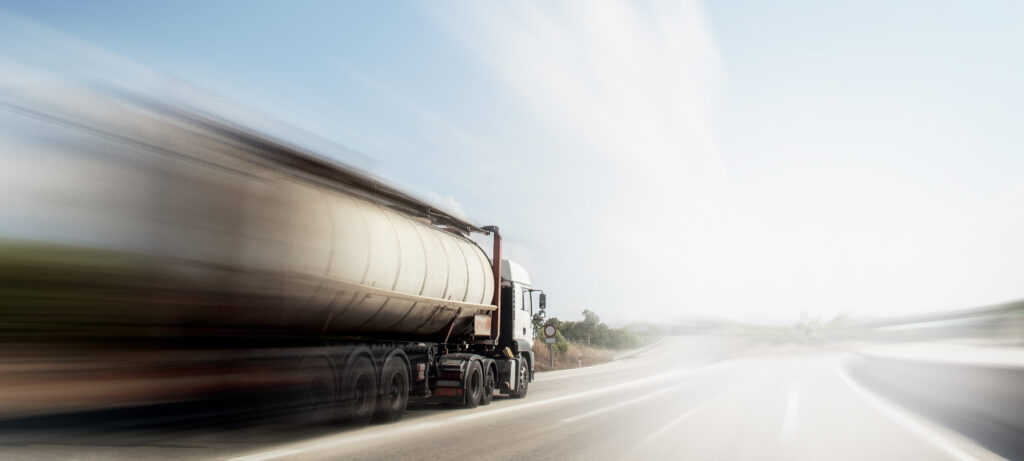 Tanker on the road